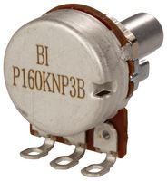 TT ELECTRONICS / BI TECHNOLOGIES P160KNP-0EC15B100K Rotary Potentiometer, Conductive Plastic, 100 kohm, 1 Turns, Linear, 200 mW, ± 20%, P160 Series