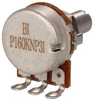 TT ELECTRONICS / BI TECHNOLOGIES P160KNP-0EC15B500K Rotary Potentiometer, Conductive Plastic, 500 kohm, 1 Turns, Linear, 200 mW, ± 20%, P160 Series