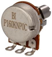 TT ELECTRONICS / BI TECHNOLOGIES P160KNP-0EC15A250K Rotary Potentiometer, Conductive Plastic, 250 kohm, 1 Turns, Log (Audio), 100 mW, ± 20%