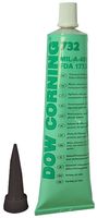 DOW 732 BLACK 90ML Sealant, Silicone RTV, General Industrial Bonding, Sealing, Tube, Black, 90ml