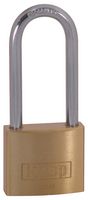 KASP SECURITY K12040L55D Padlock, Brass, Double Bolted Locking Mechanism, 6mm Dia, 55mm Vertical, 21mm Horizontal