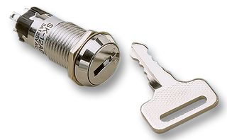 NKK SWITCHES CKL13EFW01 Keylock Switch, On-Off-On, SPDT, CK Series, 3 Position, Solder, 3 A