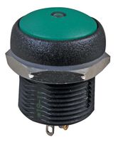 APEM IRR3S432L0G Industrial Pushbutton Switch, IR Series, 16.2 mm, SPST-NO, Momentary, Round, Green