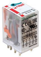 RELPOL R4N-2014-23-1024-WTL Power Relay, 4PCO, 24 VDC, 7 A, R4N Series, DIN Rail, DC