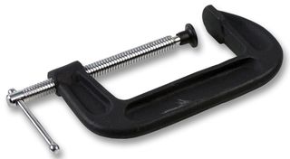 DURATOOL D00095 G Clamp, 4", Matt Black Finish, with Fine Thread