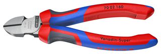 KNIPEX 70 02 160 Cutter, Side, 160 mm, Diagonal, 2.8 mm, 62 °, Knipex - Side Cutters