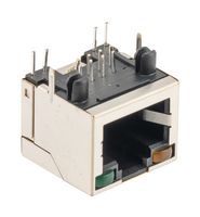 L-COM SMJ-RJ45S90-LED RJ45 CONN, R/A JACK, 8P8C, 1PORT, SHLD