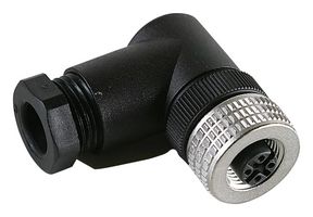 HIRSCHMANN ELWIKA 4012 PG 7 BLACK* SENSOR CONNECTOR, M12, RCPT, 4POS, CABLE