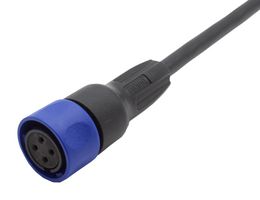 BULGIN LIMITED PXP4000/002/04S. CIRCULAR CABLE, 4P RCPT-FREE END, 6.6FT