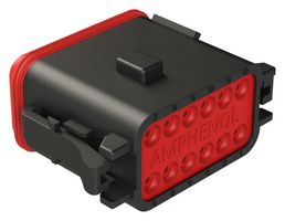 AMPHENOL SINE/TUCHEL AT06-12SB. PLUG HOUSING, 12POS, THERMOPLASTIC, BLK