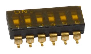 E-SWITCH KAN1106RT. DIP SWITCH, 6POS, SPST, SLIDE, SMD