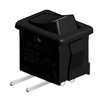 E-SWITCH R1966ABLKBLKERRED. ROCKER SWITCH, SPST, 15A, 125V, PANEL
