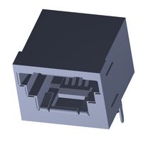 TE CONNECTIVITY - AMP 4-1761206-1 MODULAR JACK, R/A, 4P4C, 1PORT, SHLD