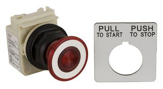 SQUARE D BY SCHNEIDER ELECTRIC 9001SKR9P38LRRH13 ACTUATOR, 30MM PUSHBUTTON SWITCH