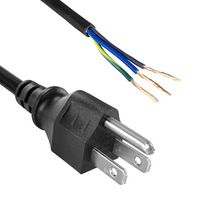 QUALTEK ELECTRONICS 311013-01 POWER CORD, NEMA 5-15P/FREE END, 2M, 10A