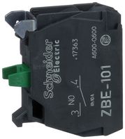 SCHNEIDER ELECTRIC ZBE101. CONTACT BLOCK, 1NO, 6A, SCREW/CLAMP