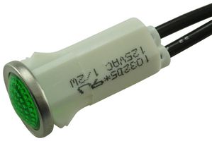 VCC / VISUAL COMMUNICATIONS COMPANY 1032D5. LAMP, INDICATOR, NEON, GREEN, 125V