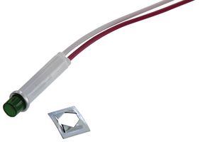 VCC / VISUAL COMMUNICATIONS COMPANY 2191L5-24V PANEL MOUNT INDICATOR, LED, 7.87MM, GREE