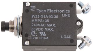 TE CONNECTIVITY - POTTER&BRUMFIELD W23-X1A1G-35.. CIRCUIT BREAKER, THERMAL, 1P, 250V, 35A