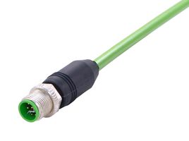 HARTING 21342600840010 CABLE ASSY, 8P M12 PLUG-FREE END, 3.3