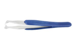IDEAL-TEK 15A.C.DR.1 ESD TWEEZER, BENT/FLAT, 120MM