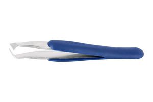 IDEAL-TEK 15AGW.C.DR.1 ESD TWEEZER, BENT/FLAT, 115MM