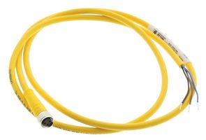 TURCK PKG 3M-1 SENSOR CORD, M8 3P RCPT-FREE END, 1M