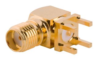 AMPHENOL RF 132136-12 RF COAX CONN, SMA R/A JACK, 50 OHM, PCB