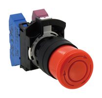 IDEC HW1B-V3P02R E-STOP SW, DPST-NC, 10A, 110VAC, PANEL