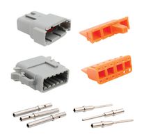 AMPHENOL SINE/TUCHEL ATM12PS-CKIT PLUG & RCPT CONNECTOR KIT, THERMOPLASTIC