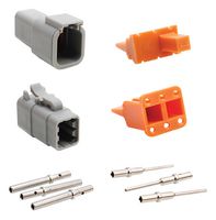 AMPHENOL SINE/TUCHEL ATM6PS-CKIT KIT, PLUG & RCPT CONN/WEDGELOCK/CONTACT
