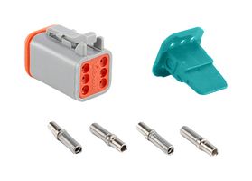AMPHENOL SINE/TUCHEL AT06-6S-KIT01 AUTOMOTIVE CONNECTOR, 6POS, PLUG, 13A