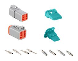 AMPHENOL SINE/TUCHEL AT6PS-CKIT AUTOMOTIVE CONNECTOR KIT, 6P, 20-16AWG