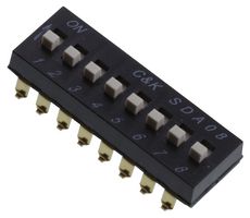 C&K COMPONENTS SDA08H1SBDR DIP SWITCH, 8CIRCUIT, SPST, 5V, SMD