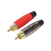 STELLAR LABS 27-9858 2 x RCA Male Connectors Red and Black