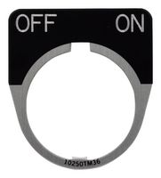 EATON CUTLER HAMMER 10250TM49 LEGEND PLATE, 3 POS, BLACK