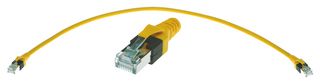 HARTING 09474747104 PATCH CABLE, RJ45 PLUG, CAT6A, 0.5M, YEL