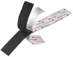 3M SJ-3527N BLACK 1 IN X 50 YD SCOTCHMATE RECLOSABLE FASTENER, BLACK, 1