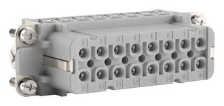 LAPP 10541100 HEAVY DUTY INSERT, RCPT, 16+PE POS, 16A