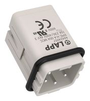 LAPP 44424057 HEAVY DUTY INSERT, PLUG, 4+PE POS, 10A