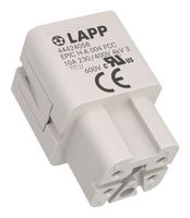 LAPP 44424058 HEAVY DUTY INSERT, RCPT, 4+PE POS, 10A