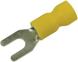 MULTICOMP PRO MC29622 TERMINAL, SPADE/FORK, #8, CRIMP, YELLOW