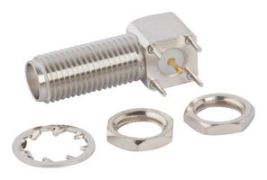 AMPHENOL RF 901-10138 RF CONN, SMA BLKHD R/A JACK, 50 OHM
