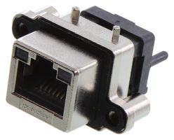 AMPHENOL COMMUNICATIONS SOLUTIONS MRJ5480MF. RUGGED RJ45 JACK, 8P8C, 1PORT, TH