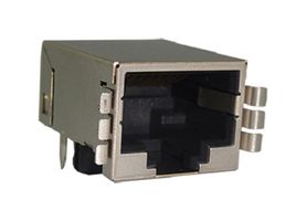 AMPHENOL COMMUNICATIONS SOLUTIONS RJULE4218201 RJ45 CONN, R/A JACK, 8P8C, 1PORT, TH