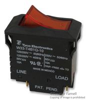 TE CONNECTIVITY - POTTER&BRUMFIELD W33-T4B1Q-10 CIRCUIT BREAKER, THERMAL, 2P, 250V, 10A