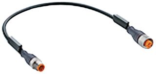 LUMBERG AUTOMATION RST 5-RKT 5-228/5 M SENSOR CORD, 5P M12 PLUG-RCPT, 16.4