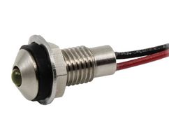 VCC / VISUAL COMMUNICATIONS COMPANY CDLB-1-2701-9920-I LED PANEL INDICATOR, 6MM, YEL, 120VAC