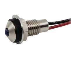 VCC / VISUAL COMMUNICATIONS COMPANY CDLB-1-8711-9909-I LED PANEL INDICATOR, 6MM, BLU, 12VDC