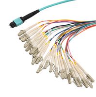 L-COM MPM24OM4-FLCR-1 FIBRE CORD, MPO PLUG-LC, MM, 1M